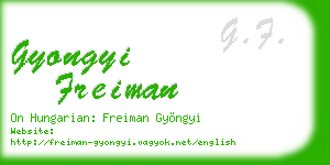 gyongyi freiman business card